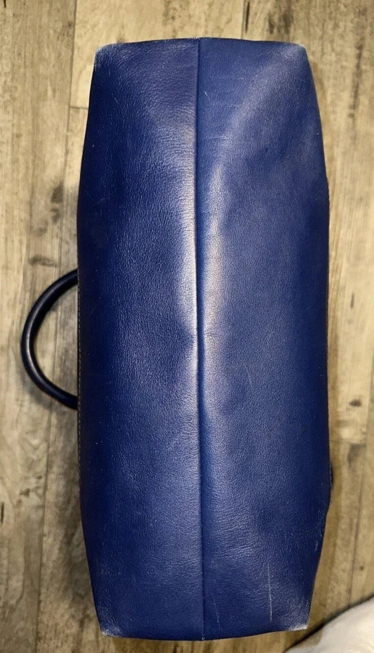 Rare Color Block Coach Legacy Rory Bag Purse Tassel Black And Blue H1220-19902